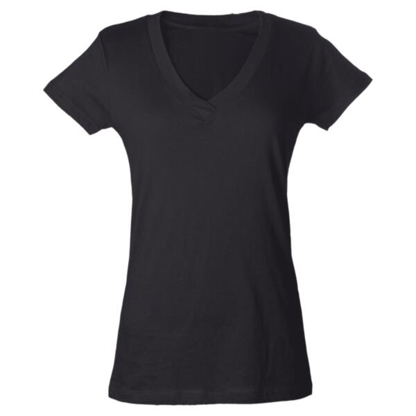 Women's Fine Jersey V-Neck T-Shirt Thumbnail