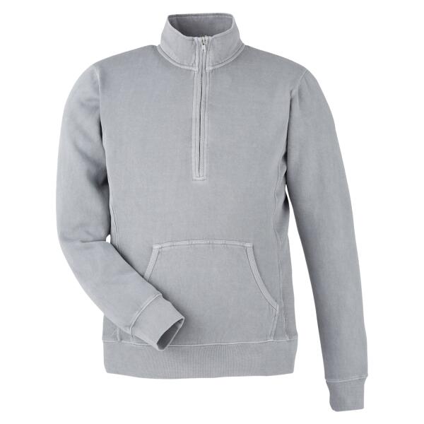 Unisex Pigment-Dyed Fleece Quarter-Zip Pullover Thumbnail