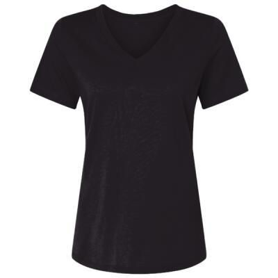 Women's USA-Made Fine Jersey V-Neck T-Shirt Thumbnail