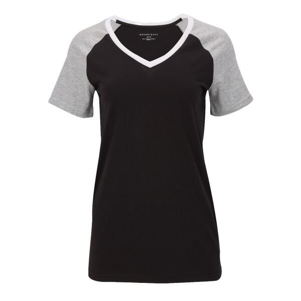 Women's Colorblocked V-Neck T-Shirt Thumbnail
