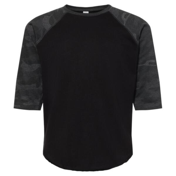 Youth Baseball Fine Jersey Three-Quarter Sleeve Tee Thumbnail