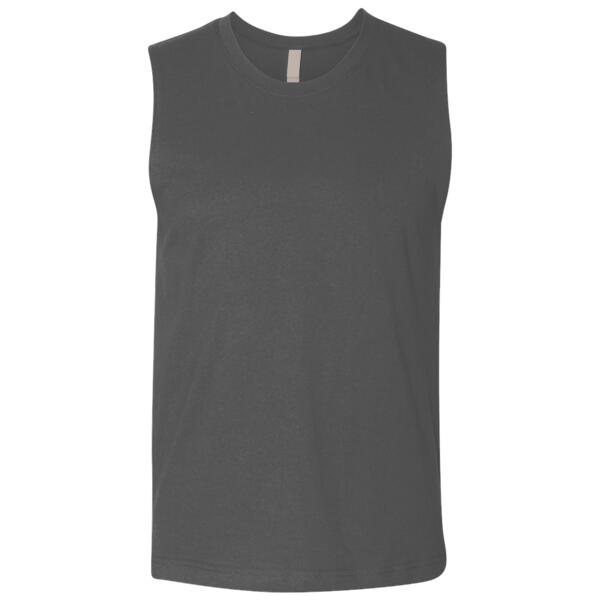 Unisex Heavyweight Cotton Garment-Dyed Mid-Length Muscle Tee Thumbnail