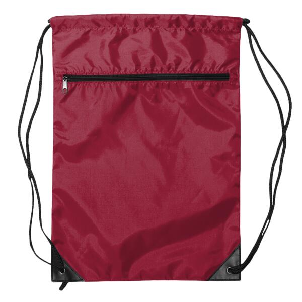 Zippered Drawstring Backpack Thumbnail