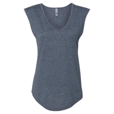 Women's Festival Sleeveless Deep V-Neck T-Shirt Thumbnail