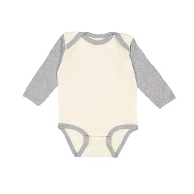 Infant Long Sleeve Baby Rib Bodysuit Thumbnail