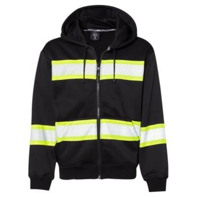 Men's EV Series® Enhanced Visibility Full-Zip Hooded Sweatshirt Thumbnail