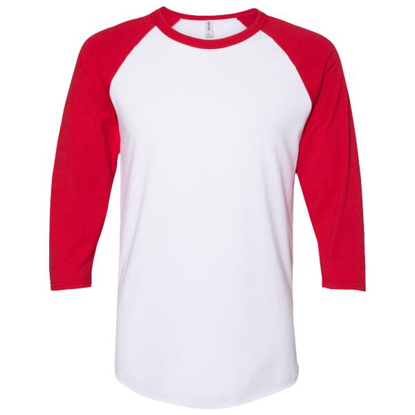 Premium Blend Ringspun Three-Quarter Sleeve Raglan Baseball T-Shirt Thumbnail