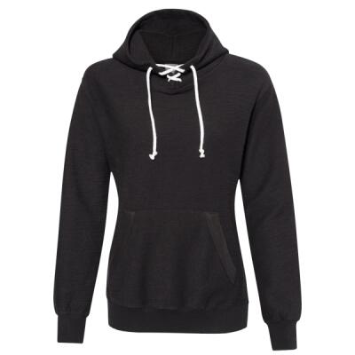 Women’s French Terry Sport Lace Scuba Hooded Sweatshirt Thumbnail