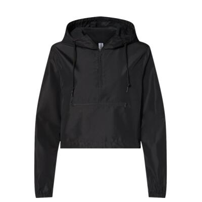 Women's Lightweight Quarter-Zip Pullover Crop Windbreaker Thumbnail